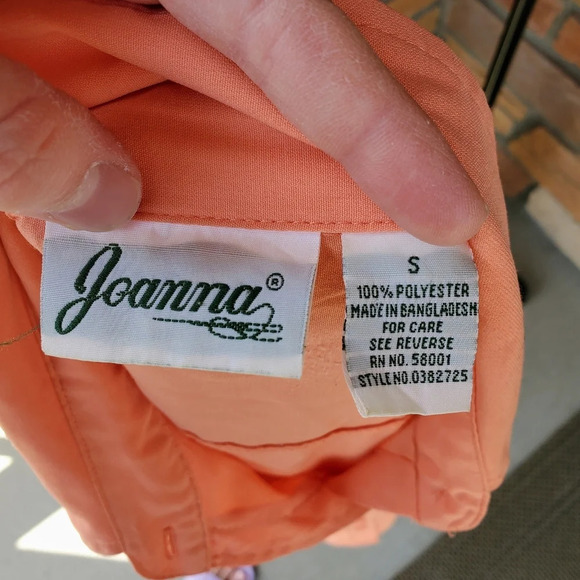 Joanna Vintage Size Small Peach Women's Buttondown - Picture 9 of 11